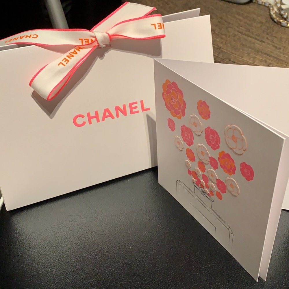 Special edition chanel gift package with greeting card